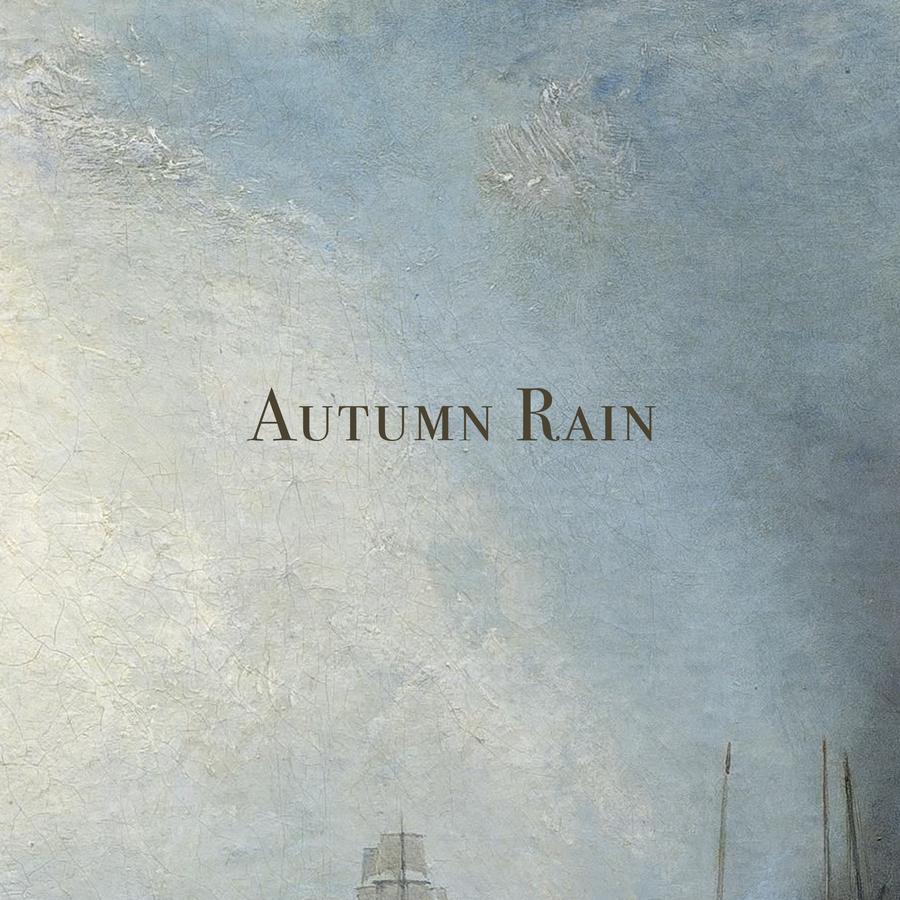 Autumn Rain Release-Cover „Autumn Rain“ von Gitarrist Reentko Dirks: Helle, strukturierte Oberfläche in Grau, Hellblau und Beige