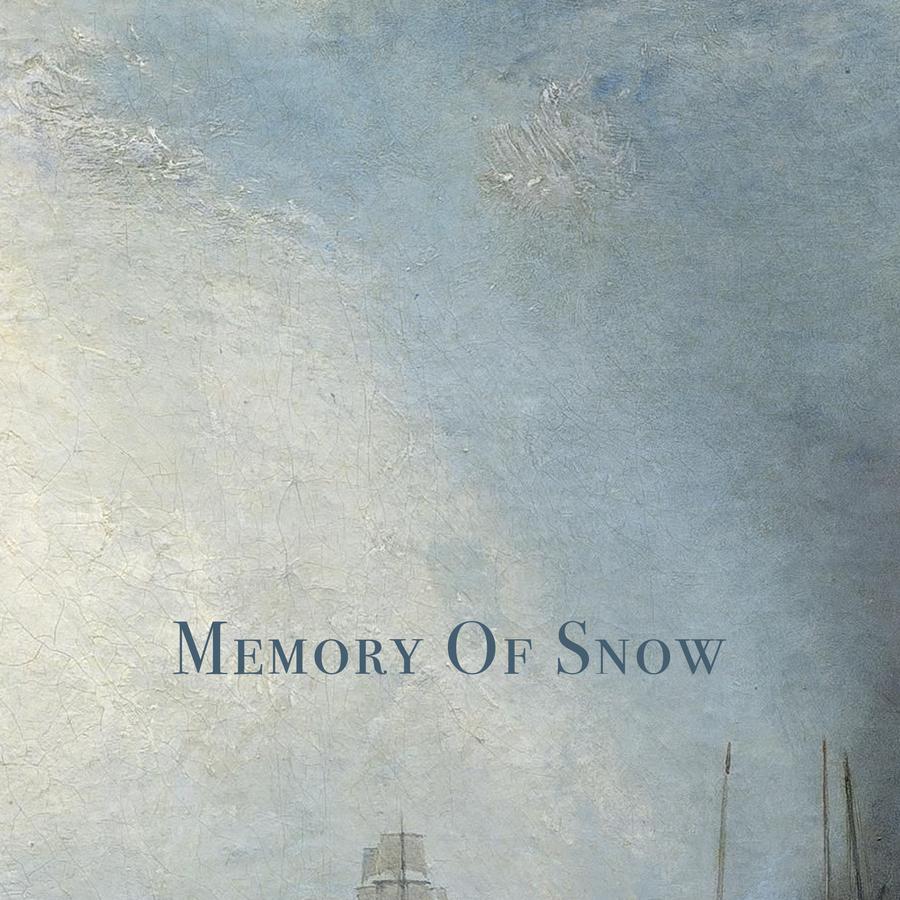 Memory of Snow Release-Cover „Memory of Snow“ von Gitarrist Reentko Dirks: Helle, minimalistische Textur in Grau und Blau